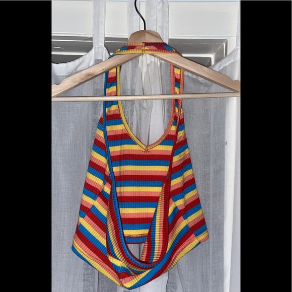 halter neck rainbow top - Picture 2 of 2